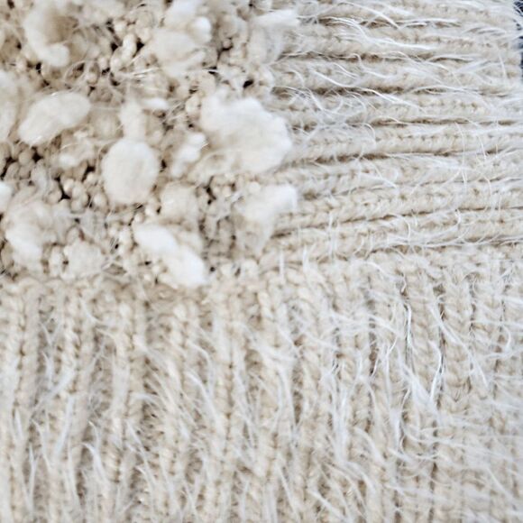 Sioni Cream Women's Sleeveless Sweater Vest Open Front Knit Cardigan Size PM - Picture 4 of 8